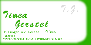 timea gerstel business card